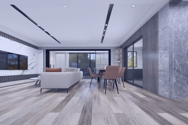 Elegant Hardwood flooring installation in progress in Edmonton