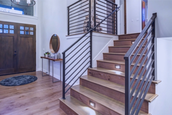 Elegant Hardwood flooring installation in progress in Edmonton